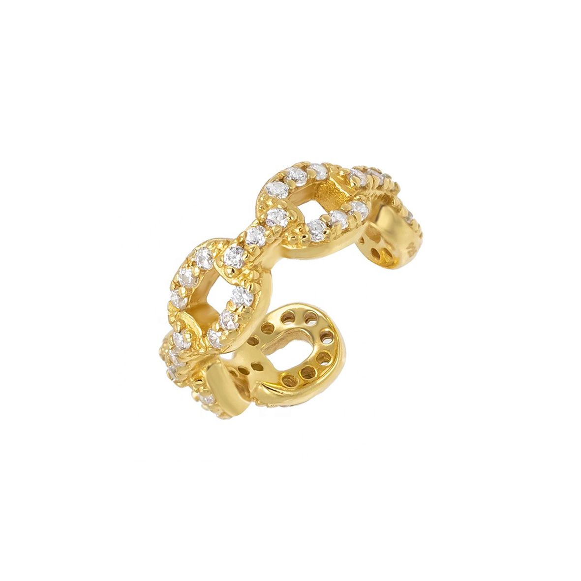 Ancien écrin à Bijoux Gainé Cuir Doré - Boîte à Bague Pendentif Broche